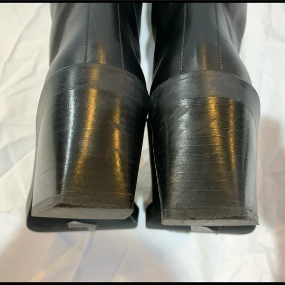 HELMUT LANG SLOUCH TALL HEELED BOOT LEATHER BLACK - Picture 8 of 12